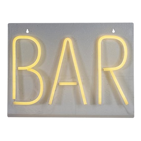 TOSAFOS 16 in. Neon Style Bar LED Lighted Wall Sign, Bright Orange TO1774317